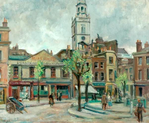 Clerkenwell Green (öljy kankaalle)