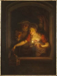 Nainen palava kynttilän kanssa, 1818