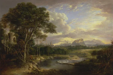 Näkymä Edinburghin kaupunkiin, n. 1822.