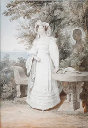 Espanjalaisen María Isabellan muotokuva 1789-1848, kahden Sisilian kuningatar, 1825