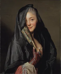 Nainen, jolla on huntu