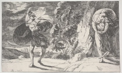 Fingal Encounters Carbon Carglass, ensimmäinen painettu n. 1773 (etsaus)