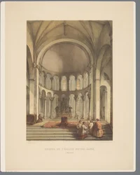 Sisustus on Onze-Lieve-Vrouwe-Basiliek te Maastricht Notre-Dame-kirkon kuoro Maestrichtissa (otsikko esineessä) Muinaiset arkkitehtuurimonumentit 1100-luvulta 1300-luvulle Limburgissa (sarjan nimi)