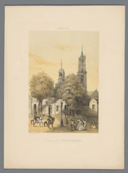 Vanha vartiotalo aukiolla Maastrichtissa Place du Gouvernement (otsikko esineessä) Monuments de Maastricht (sarjan nimi)