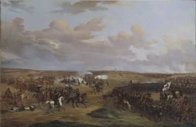 Dennewitzin taistelu (Saksa), 6. syyskuuta 1813 - Dennewitzin taistelu 6. syyskuuta 1813, Wetterling, Alexander (1796-1858). Öljy kankaalle