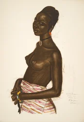 Arima Bossonou. Kanembunainen (N’Guigmi), teoksesta ”Dessins et Peintures d’Afrique, exécutés au cours de l’expédition Citroën Centre Afrique, deuxième mission Haardt Audouin-Dubreuil”, julkaistu Pariisissa, 1927