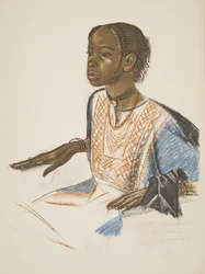 Bornutyttö (Fort Lamy), teoksesta Dessins et Peintures d