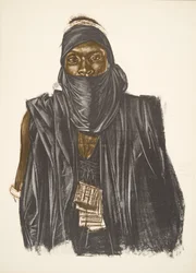 Mahoma, Songhai-rotu (Ansongo), Drawings and Paintings of Africasta, teloitettu Citroen Center Afrique -retkikunnan aikana, toinen Haardt Audouin-Dubreuil -tehtävä, pubi. Pariisi, 1927