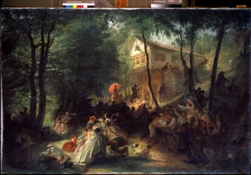 Country festivaali. Alexander Jegorovich Baldemanin (1826-1869) maalaus. Öljy kankaalle