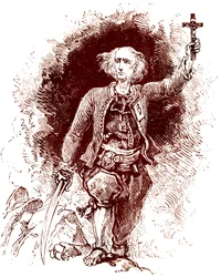 Chouan-pappi. Royalistien kapina Bretagnessa. 1800-luvun loppu (kaiverrus)