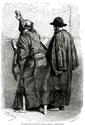 Juifs priant devant le mur de Salomon, Jerusalem