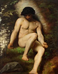 Study of Adam for Paradis perdu, noin 1863