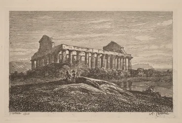 Raunioita Paestumissa