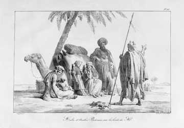 Arabit ja beduiinit lepäämässä sarjasta "Voyage to the Levant"