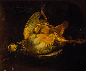 Asetelma peltopyyn kanssa, maalaus Alexandre-Francois Desportes (1661-1743), Ranska