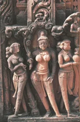 Naishahmoja kuvaava veistos, Jain Temple No 16, Deogarh, Uttar Pradesh, Intia, 8.-17. vuosisata.