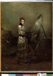 ""Autoportrait"" (omakuva) Alexandre Gabriel Decampsin (1803-1860) maalaus 1830 Eremitaaši, Pietari