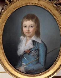 Ludvig XVII:n (1785-1795) muotokuva Aleksanteri Kucharskin (1741-1819) delfiinipastellimaalauksessa. Koko 0,62 x 0,52 m. Versailles, Versaillesin linnat ja Trianon
