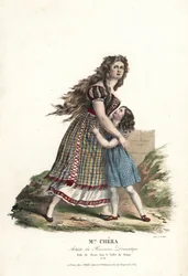 Balerina Miss Marie Cheza Jennynä Jean-Louis Aumerin pantomiimissa Jenny, Panorama Dramatique