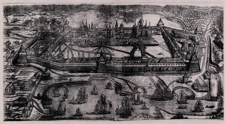 Solovetskin kirkastumisen luostari Solovetskin saarilla, 1744