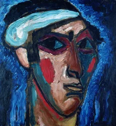 Miehen pää (Alexander Sacharoff), noin 1911