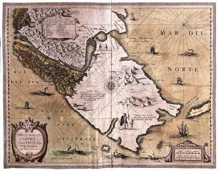 Magellaninsalmi, Tierra del Fuego, A.H. Jaillot, Atlas Français -julkaisussa - Pariisi.