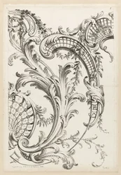 Shell Cartouches ja Acanthus Leaf Motif