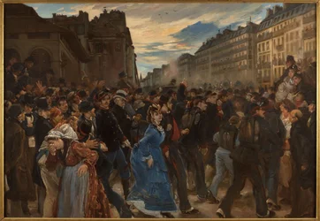 Le départ des mobiles, en juillet 1870, n. 1879 (öljy kankaalle)