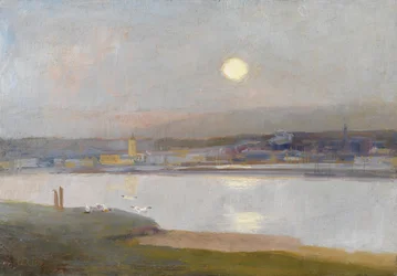 Kuun nousu Haylen yllä Lelantista nähtynä, noin 1892