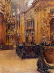 Wienin Peterskirchen sisätilat