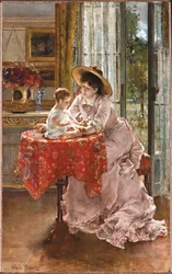 Tyytyväinen äiti, 1872