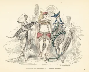 Salammbo ja Potipharin vaimo eksoottisissa asuissa, Carthage, 3