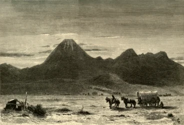 "Lassens Butte, Sacramento Valley", 1872.