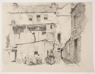 Maanantaiaamu Charlestownissa, noin 1877-1922 (lyijykynä)
