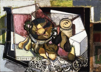 Asetelma päärynöiden kanssa, n. 1930-31