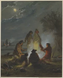 Leirinuotio, ilta-aterian valmistaminen