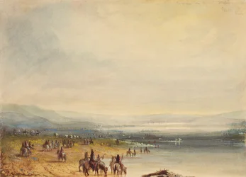 Caravan on Platte River, n. 1837 (akvarelli paperille)