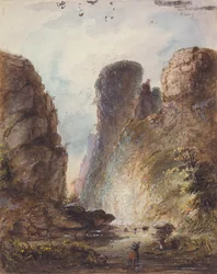 Paholaisen portti, n. 1850-60 (pesu, kynä ja muste paperille)