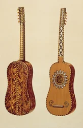 Rizzio Guitar, kappaleesta "Musical Instruments" (värillinen lito)