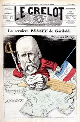 Viimeinen ajatus Garibaldista. Karikatyyri Le bellissa