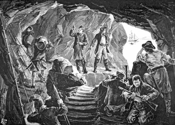 Salakuljettajien luola (litho)