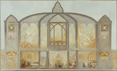 Luonnos Saint-Jean de Montmartren kirkosta, noin 1900 (öljy).