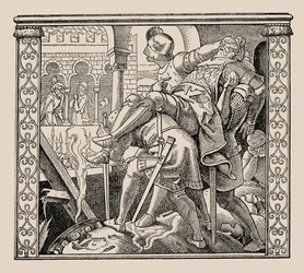 Die Nibelungen. Kuinka Rudigers-joukko esitellään Krimhildille, 1840-1841.