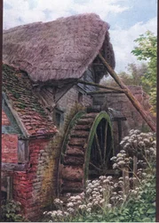 The Mill wheel, Elmley Castle, Worcester, The Cottages and the Village Life of Rural England julkaisija Dent & Sons Limited