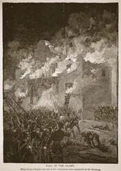 Fall of the Alamo, kirjapubista. 1896 (kaiverrus)