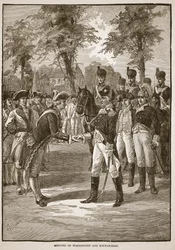 Washingtonin ja Rochambeaun tapaaminen, pub. 1896