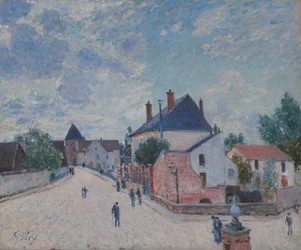 Street in Moret, n. 1890 (öljy kankaalle)