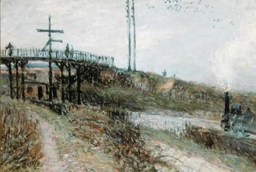 Jalankulkusilta rautatien yli Sevresissä, n. 1879