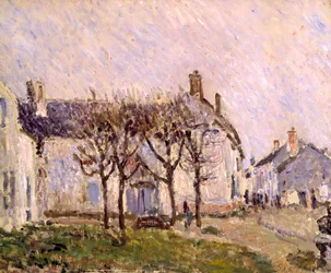 Village Street, Moret-sur-Loing, n. 1894 (öljy kankaalle)