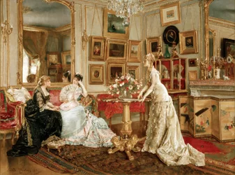 A.Stevens, Das Schreibzimmer des Malers